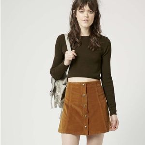 TOPSHOP corduroy mini skirt